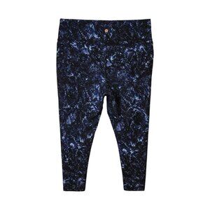 Livi by Lane Bryant 18/20 Women's Leggings 7/8 Pockets Geo Pattern Blue Purple